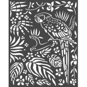 Stamperia 20x25cm Media Stencil - Amazonia Parrot