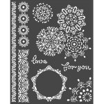 Stamperia 20x25cm Media Stencil - Passion Love Art