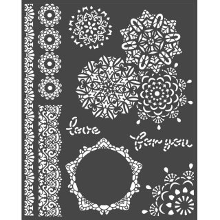 Stamperia 20x25cm Media Stencil - Passion Love Art