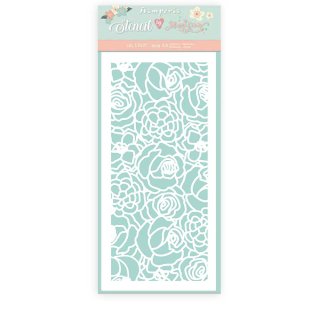 Stamperia 12x25cm Media Stencil - Circle of Love Texture Roses