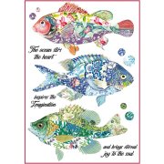 Stamperia Rice Paper A4 - Fantasy Fish