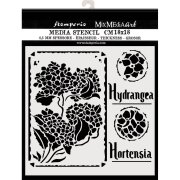 Stamperia 18x18cm Media Stencil - Hortensia Frames