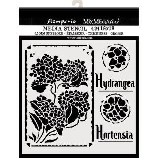 Stamperia 18x18cm Media Stencil - Hortensia Frames