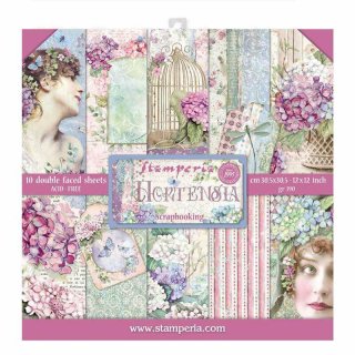 Stamperia 12x12 Scrapbooking Pad - Hortensia