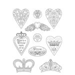 Stamperia A4 Soft Mould - Hearts And Crowns