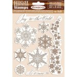 Stamperia 14x18cm HD Natural Rubber Stamp - Snowflakes