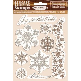 Stamperia 14x18cm HD Natural Rubber Stamp - Snowflakes