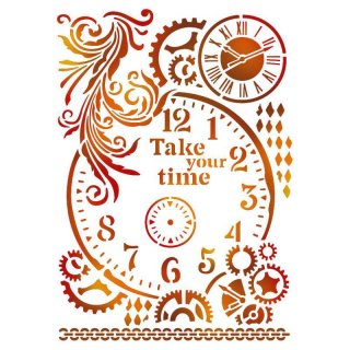 Stamperia G Stencil 21x29.7cm - Take Your Time