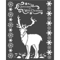 Stamperia 20x25cm Media Stencil - White Christmas Deer