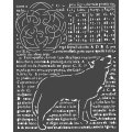 Stamperia 20x25cm Media Stencil - Wolf