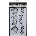 Stamperia 12x25cm Stencil - Edge With Leaves