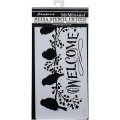 Stamperia 12x25cm Stencil - Welcome