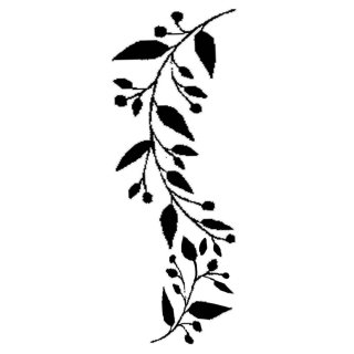 Stamperia 12x25cm Stencil - Edge With Leaves