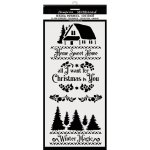 Stamperia 12x25cm Media Stencil - Winter Magic