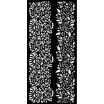Stamperia 12x25cm Thick Stencil - Garden of Promises Borders