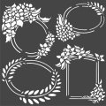 Stamperia 18x18cm Media Stencil - Labels