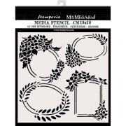 Stamperia 18x18cm Media Stencil - Labels