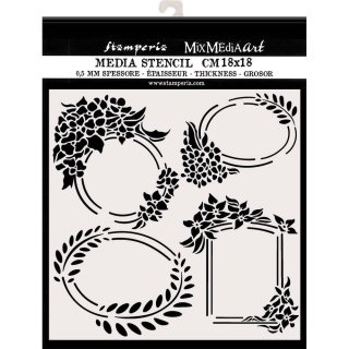 Stamperia 18x18cm Media Stencil - Labels