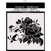 Stamperia 18x18cm Media Stencil - For You