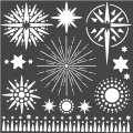 Stamperia 18x18cm Media Stencil - Stars