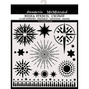 Stamperia 18x18cm Media Stencil - Stars