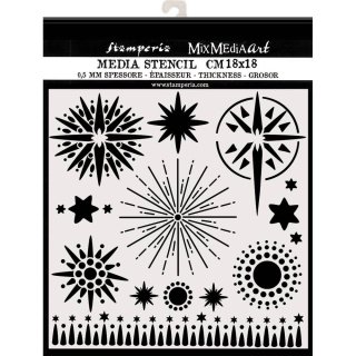 Stamperia 18x18cm Media Stencil - Stars