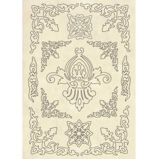 Stamperia A5 Wooden Shape - Ornaments