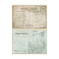 Stamperia A6 Rice Paper Selection of 8 - Backgrounds Around The World
