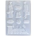 Stamperia A5 Soft Mould - Around The World Train