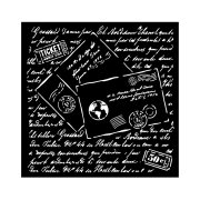 Stamperia 18x18cm Thick Stencil - Around The World Letters