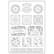 Stamperia A4 Soft Mould - Blue Dream Plates