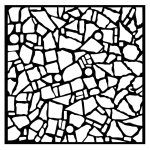 Stamperia 18x18cm Thick Stencil - Blue Dream Mosaic
