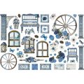 Stamperia Ephemera - Blue Land