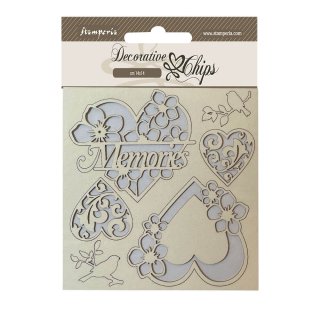Stamperia 14x14cm Decorative Chips - Blue Land Memories