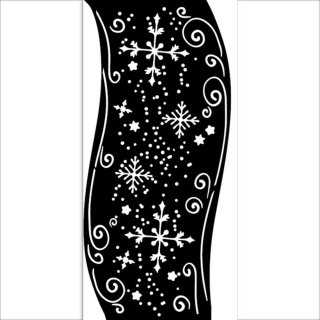 Stamperia 12x25cm Thick Stencil - Christmas Ribbon