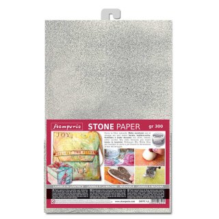 Stamperia Stone Paper A4 - Silver