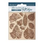 Stamperia 14x14cm Decorative Chips - Romantic Garden House Leaves