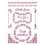 Stamperia G Stencil 21x29.7cm - Christmas Best Wishes