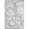 Stamperia A4 Soft Mould - Magic Forest Leaves, Locks