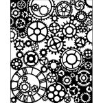 Stamperia 20x25cm Thick Stencil - Magic Forest - Mechanisms