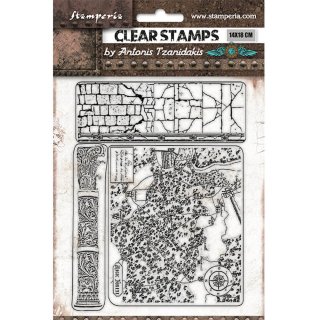 Stamperia 14x18cm Acrylic Stamp - Magic Forest - Bricks