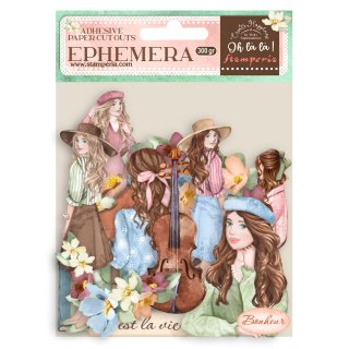 Stamperia Ephemera - Create Happiness Oh lá lá! Girls and Flowers