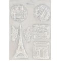 Stamperia A4 Soft Mould - Create Happiness Oh lá lá! Tour Eiffel