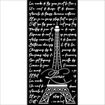 Stamperia 12x25cm Thick Stencil - Create Happiness Oh lá lá! - Tour Eiffel
