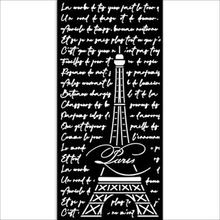 Stamperia 12x25cm Thick Stencil - Create Happiness Oh lá lá! - Tour Eiffel