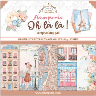 Stamperia 12x12 Scrapbooking Pad - Create Happiness - Oh lá lá!