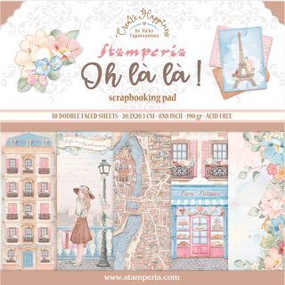 Stamperia 8x8 Mini Scrapbooking Pad - Create Happiness - Oh lá lá!