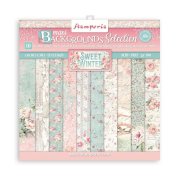Stamperia 12x12 Scrapbooking Pad - Sweet Winter Background Selection