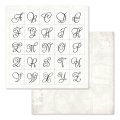 Stamperia 12x12 Scrapbooking Pad - Letters & Flowers