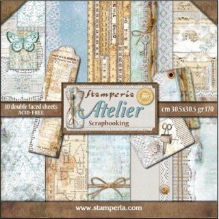 Stamperia 12x12 Scrapbooking Pad - Atelier